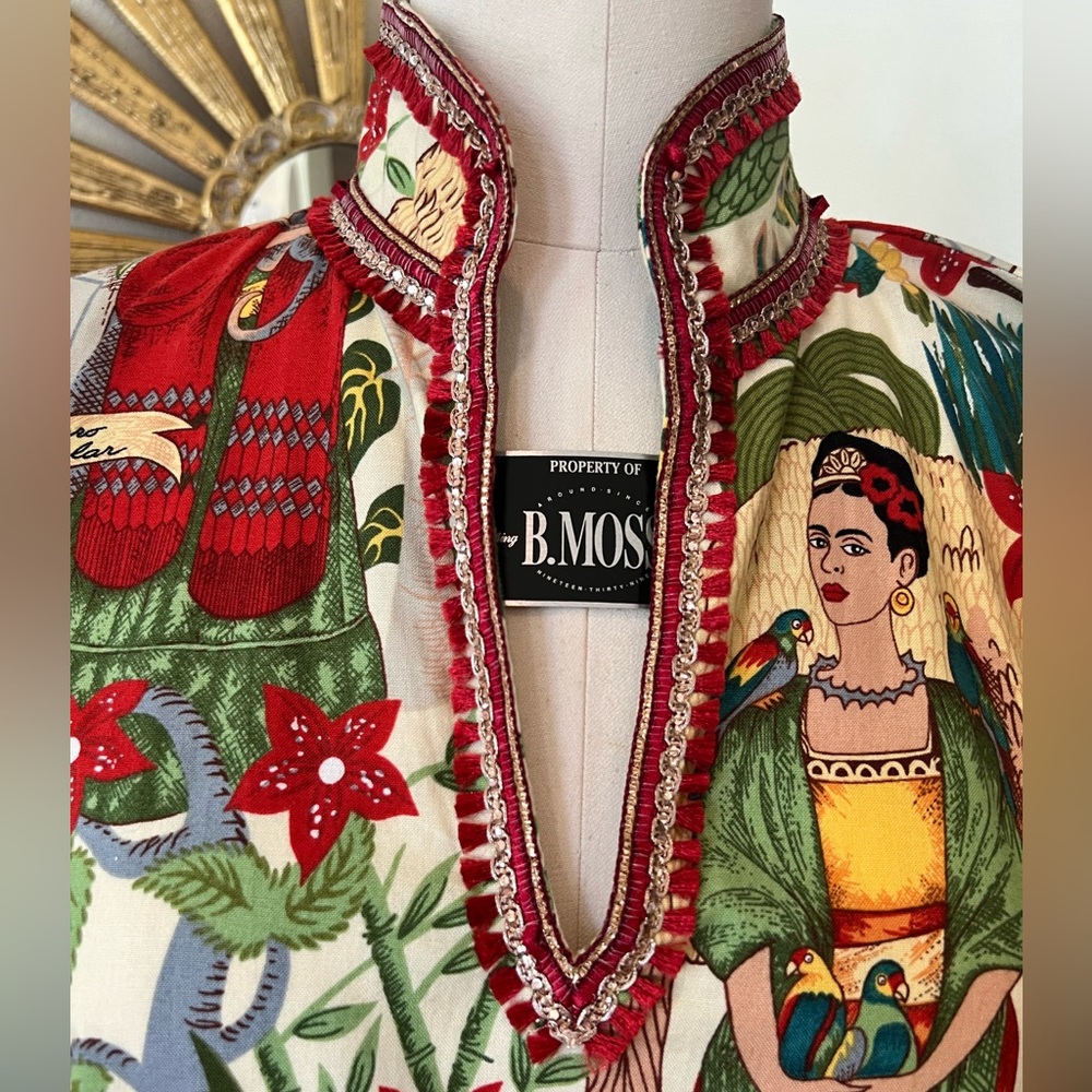Women's Multicolor Dress with Frida Kahlo Print